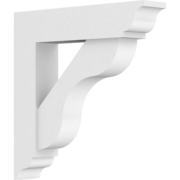 Ekena Millwork Standard Carmel Architectural Grade PVC Bracket With Traditional Ends, 3"W x 16"D x 16"H BKTP03X16X16CAR01 - main